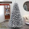 White Snowfall Christmas Tree with Flocked Finish - Sizes: 1.5m, 1.8m, 2.1m, 2.4m
