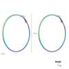 Kenjie Iridescent Electroplated Classic Hoop Earrings for Women - Colorful Punk Retro Style.