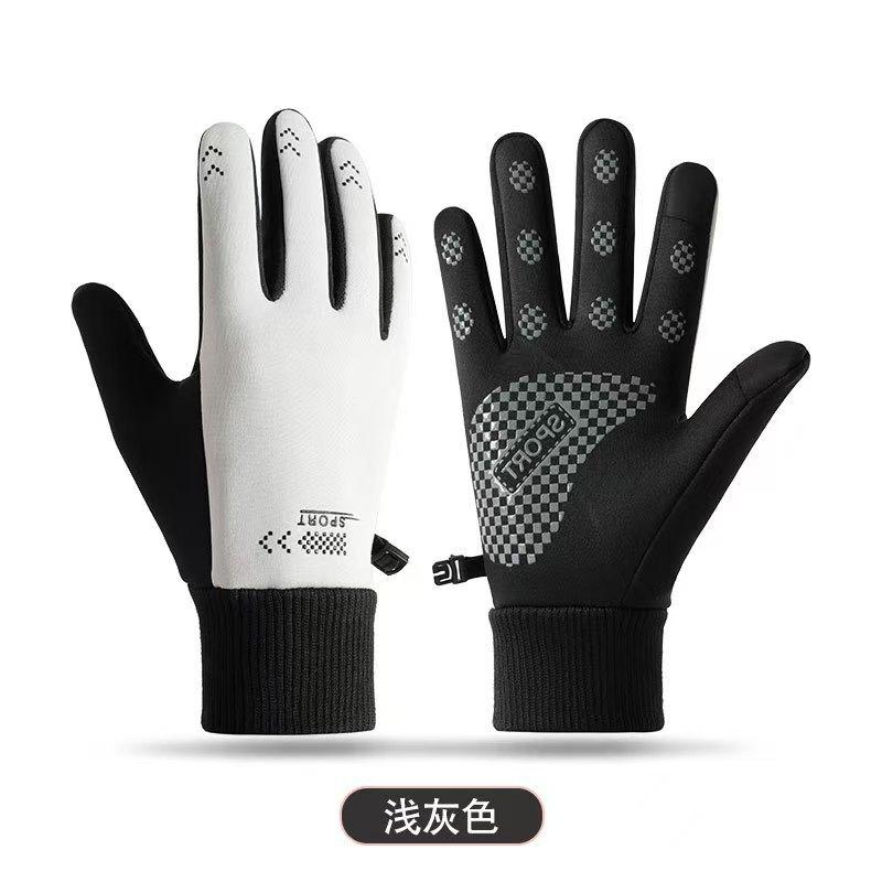 Men and Women Same Style Plush Warm Gloves for Winter Cold and Windproof Outdoor Sports Anti Slip Touch Screen Riding Gloves