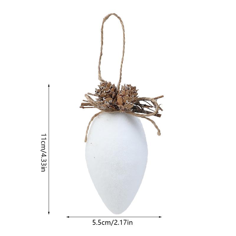 White Foam Christmas Hanging Ornaments Xmas Tree Balls Snowflake Pendants Navidad Home Party Decorations 2026 New Year Gifts