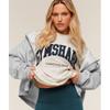Gymshark Collegiate Graphic Crew Neck Pullover Gs Soft White B4c8z Wcmy