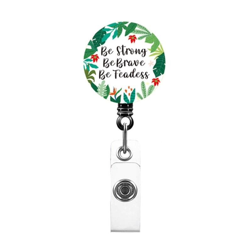 Retractable Badge Holder with Metal Clip Rotating ABS Badge Holder for Student Teacher Doctor Nurse Badge Holder