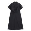 Adore 531-2140312 Black Cotton Nylon Gather Cape Shirt Dress Dress 38 blackUsed