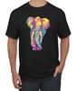 Colorful Walking Elephant Wildlife Animals Men Graphic T- Shirt