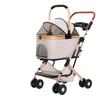 Lekki Aluminiowo-Stalowy Wózek dla Zwierząt 30KG Obciążenia Odpinany Koszyk 3-krotnie Składany Materiał Lniany Piesek Buggy OEM Wózek dla Psa