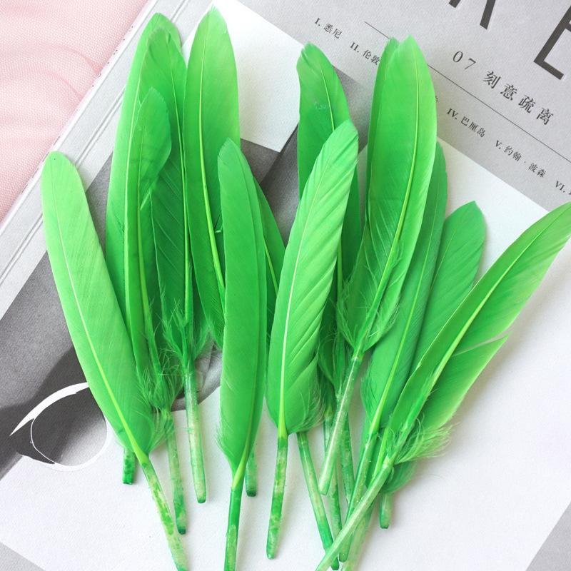 50Pcs Decorative Painting Feather Color Small Straight Knife Kindergarten Handmade Diy Decorative Wings Artwork Creative Art Materials