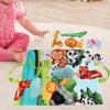 Baby Aniaml Play Mat Cloth Book Montessori Learning Toy Travel 2 In 1 Storage Bag Sensory