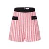 PORTS Women's Elegant Striped Tweed Casual Shorts