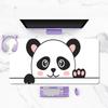 Simple Hand Drawn Panda Large Size Playmat Cute Cartoon Mousepad For Games Laptop Desk