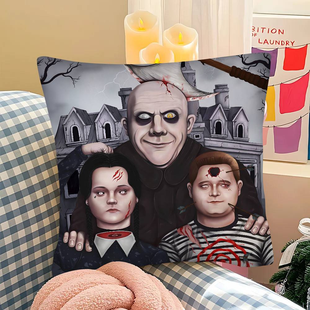 Movie Wednesday Classic Movie Pillow Case Square Pillow Bedroom Sofa Leisure Comfort Cushion Car Living Room Home Decoration