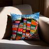 Art Rock Band Radiohead Pillow Case Square DoubleSided Printing Short Plush Sofa Cushion Cover Bedroom Bedside Pillow