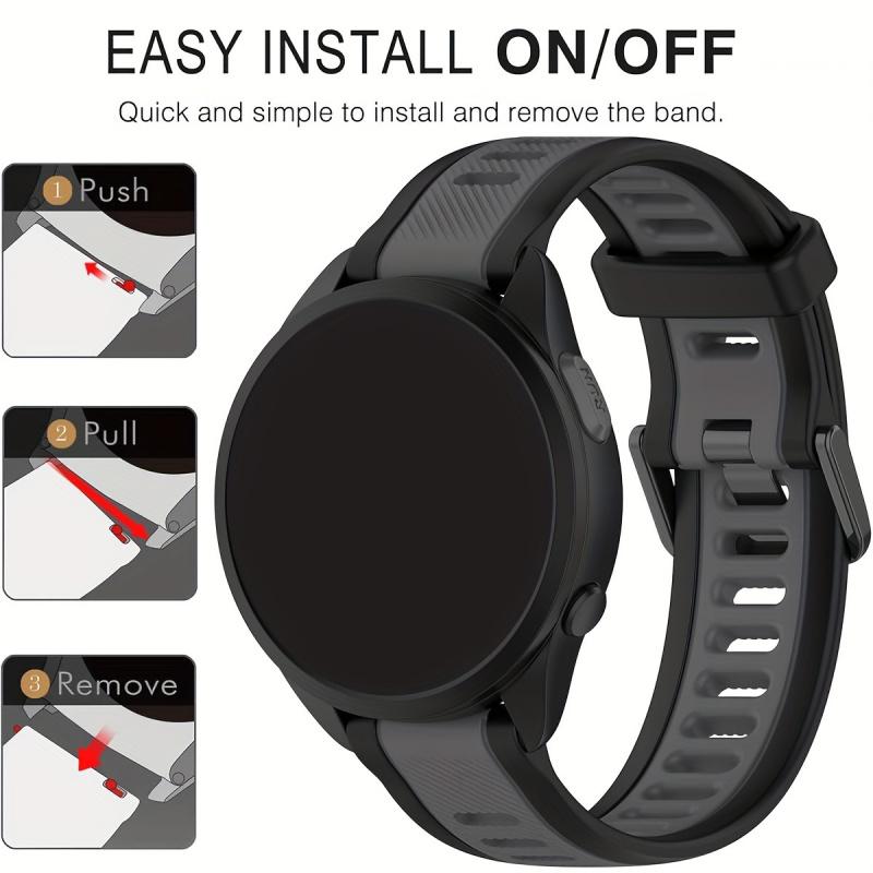 Quick Release 20mm Band For Garmin Forerunner55/Vívoactive 5/(Forerunner 165/245/645 Music)/Vivoactive 3 Music