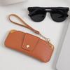 Portable Pu Leather Glasses Bag With Lanyard Sunglasses Eyeglass Bag Glasses Storage Bag  Outdoor