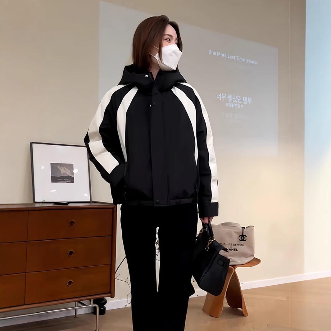 

Women s High-End Korean Style Hooded Windbreaker Jacket - 2025 Spring/Autumn L