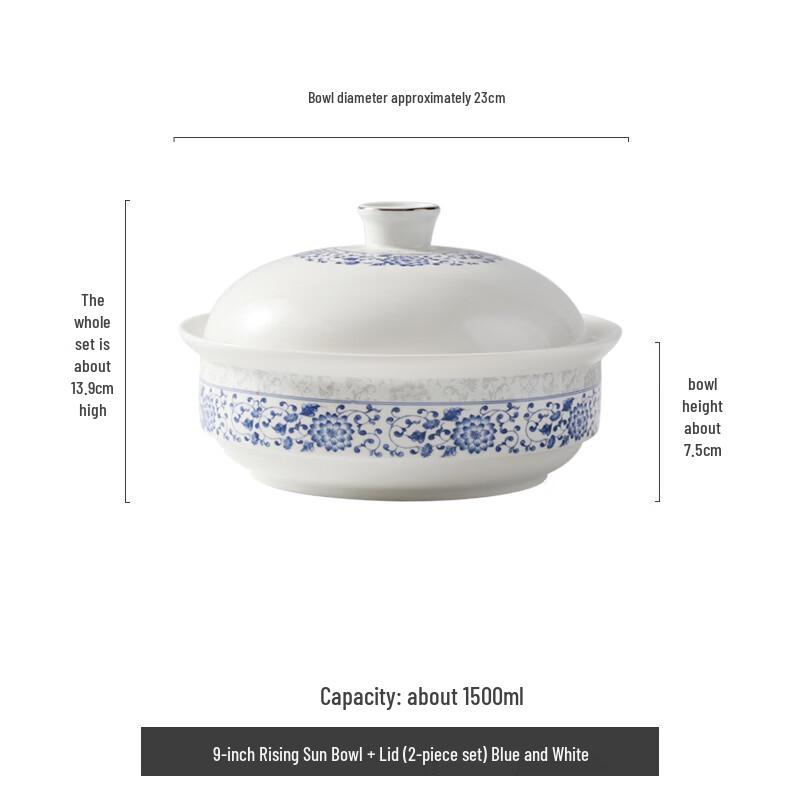 Chinese Style Ceramic Insulated Stew Pot with Lid