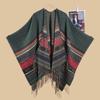 Small Rhombus Lady Retro Travel Shooting Cape Shawl Atmosphere Scarf Hot Sale