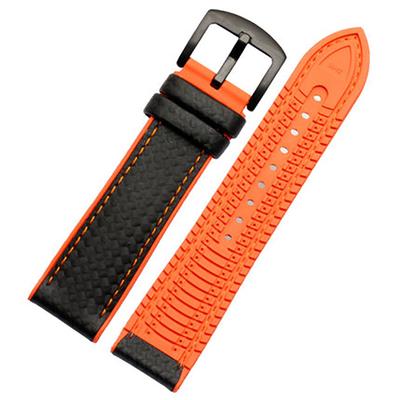 Silikonowy Pasek z Włókna Węglowego Wodoodporny Pasek do Zegarka dla Omega Speed Master Gumowy Zamiennik Męska Bransoleta Pasek 18mm 20mm 22mm 24mm