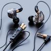 Wired Earphones Portable 90 Degree Noise Reduction In-ear Headphones Indoor Outdoor Household Vlogging Headset with Mic