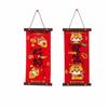 1 Pair Chinese Style Spring Festival Couplets Velvet New Year Door Couplet Wall Art Pendant  Window