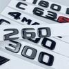 For Mercedes-Benz C-class Black Trunk Car Label C260 C200 C300 C63s C43 Tail Emblems Car Sticker Rear Label Body Side Markers RX7