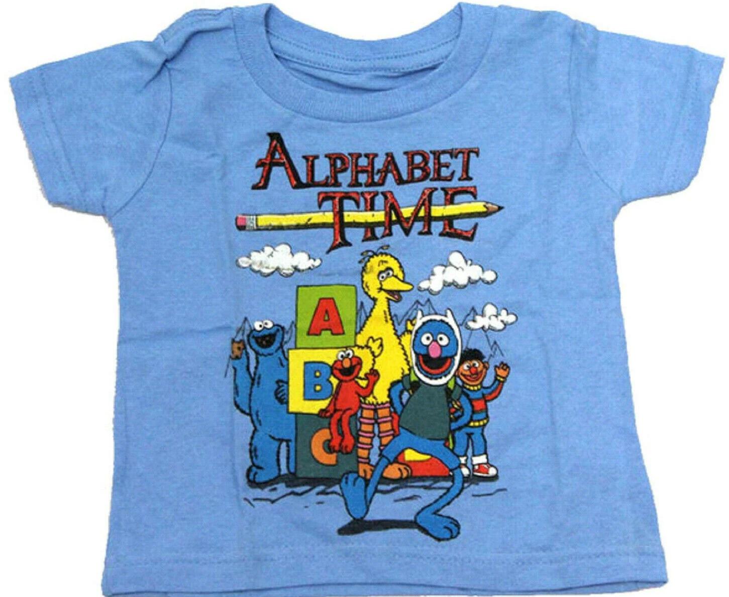 Sesame Street Alphabet Time Baby Infant Graphic Blue T-Shirt NWT S