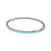 925 Sterling Silver Synthetic Cubic Zirconia Bangles Women's 590537EN105