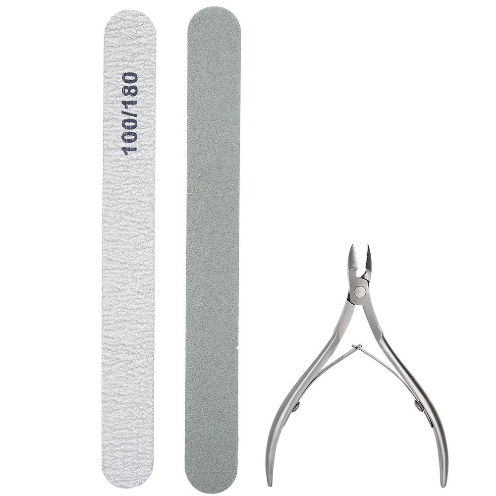 Pilă de unghii, Niște pentru cuticule, Împingător de oțel, Instrument de planare pentru îndepărtarea ojei, Set de instrumente pentru manichiură