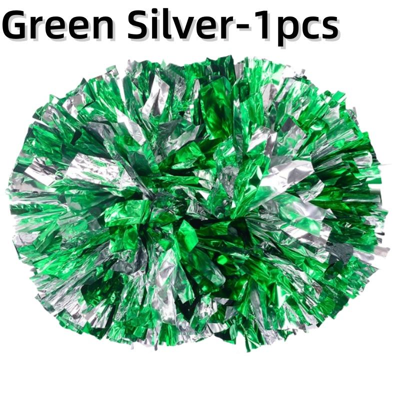 Cheerleading Pom Poms with Handle Cheer Balls Big Gold Silver Red Yellow Blue Hand Dance Pompoms Accessories for Women Girl Kids