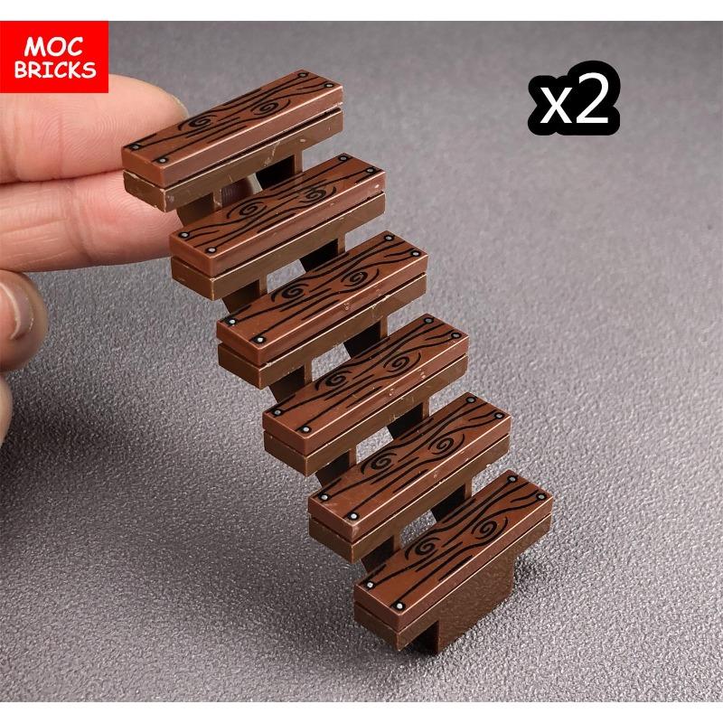 MOC Bricks Fence Railing Window Stairs Ladder Gate DIY Garden House Architecture Accessories Building Blocks Children's Toys