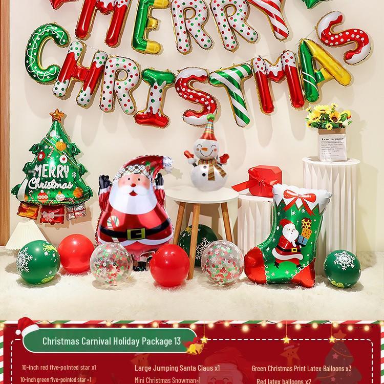 Christmas Letter Balloons for Storefronts, Kindergartens, Parties & Event Decorations