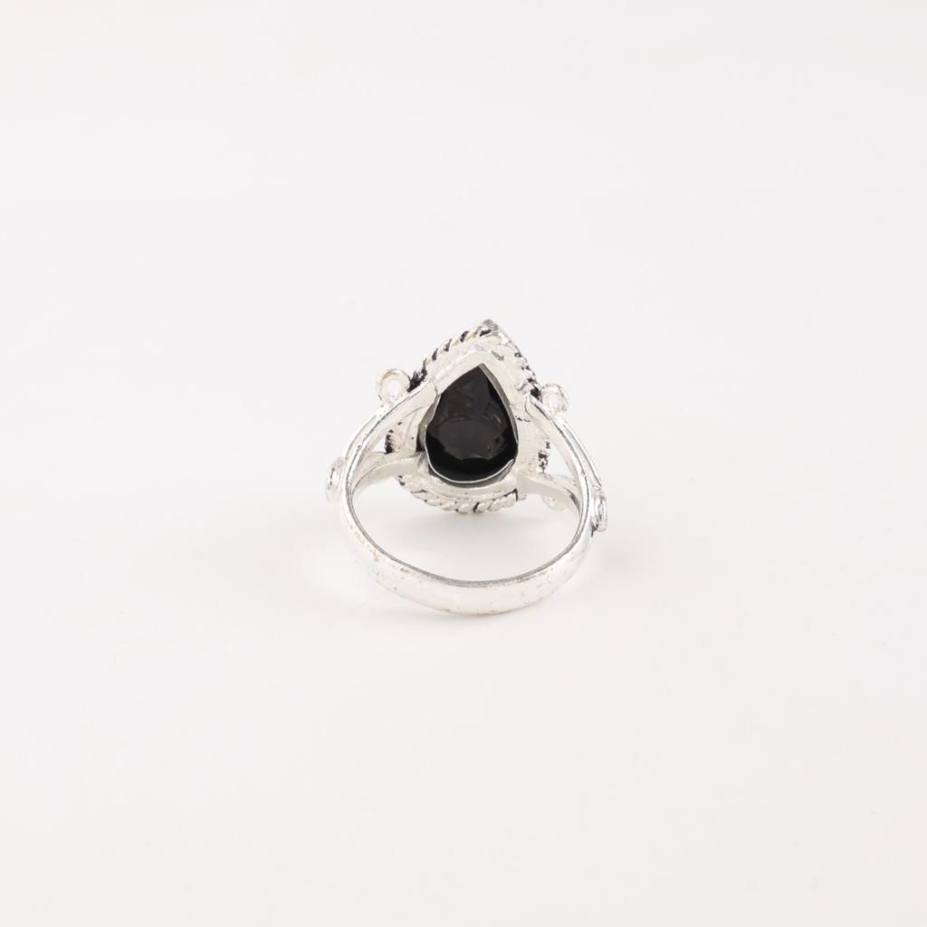 Black Onyx Gemstone 925 Sterling Silver Jewelry Handmade Beautiful Ring For Gift RR-57-18