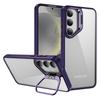 For Samsung Galaxy S25+ Case Lens Frame Kickstand TPU+Acrylic Protective Phone Cover