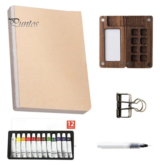 

Дорожный набор акварели, карманный мини-набор акварельных красок, набор для акварельной живописи с зажимом для бумаги, палитра для вечеринки по живописи своими руками, художественная живопись A