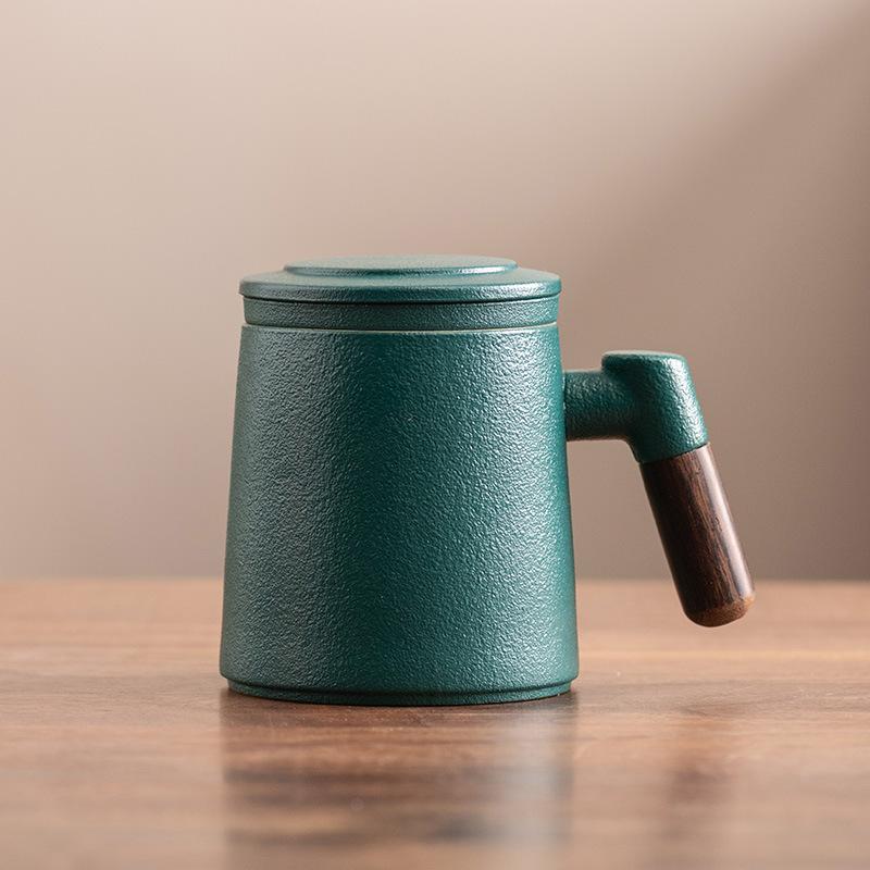 Keramikfilter Teetasse Tee-Trenntasse Bürobecher Keramiktasse Großhandel Tasse mit Deckel Geschenk