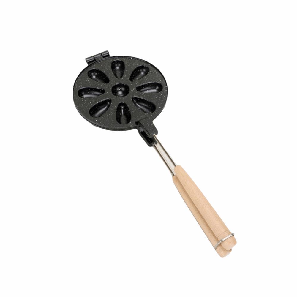 Double-Sided Walnut Cookie Mold Long Handle Walnut Cookie Maker Pastry Making чёрный