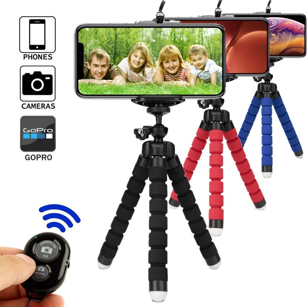 Universal Mobile Phone Holder Tripod Stand For Iphone Camera Remote With