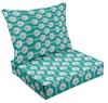 Vargottam Bedrucktes Outdoor Tiefsitz Patio Kissen Set 2-teiliges Sitzset Allwetter Ersatz