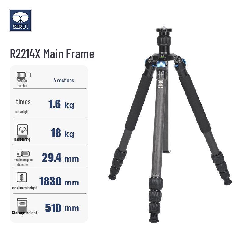 

Sirui R-2214X Carbon Fiber Tripod for DSLR & Camcorder with Telephoto Lens Support