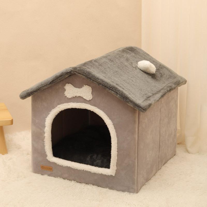 

Можно разобрать и помыть серый домик для питомца, собачью будку, кровать для собаки, будку для питомца, универсальную палатку для кошки, собачью будку, кровать для собаки, домик для питомца Four Seasons XL 57 * 52 * 56