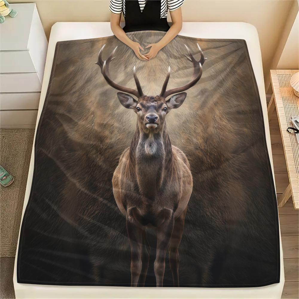 1 Peça Manta de Flanela com Estampa de Desenho Animado, Alta Qualidade Confortável para Todas as Estações, Decoração de Casa, Calor e Conforto, Perfeita para Presente de Natal Aniversário