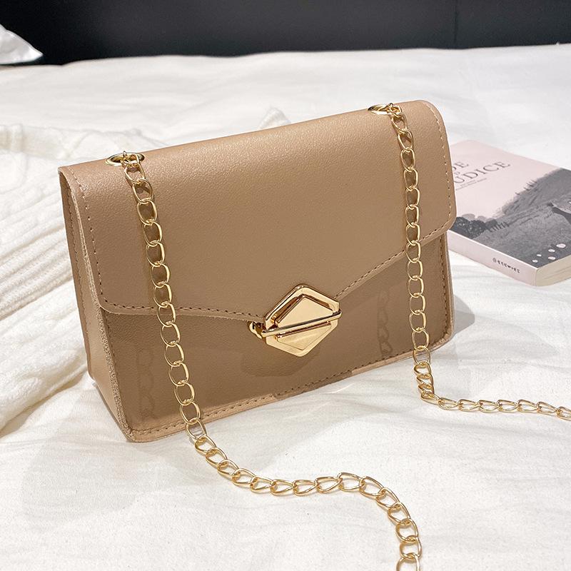 Spring and Summer Plain Weave Small Square Bag, Casual and Sweet Shoulder Bag, Square Messenger Bag, and a Mobile Phone Bag.