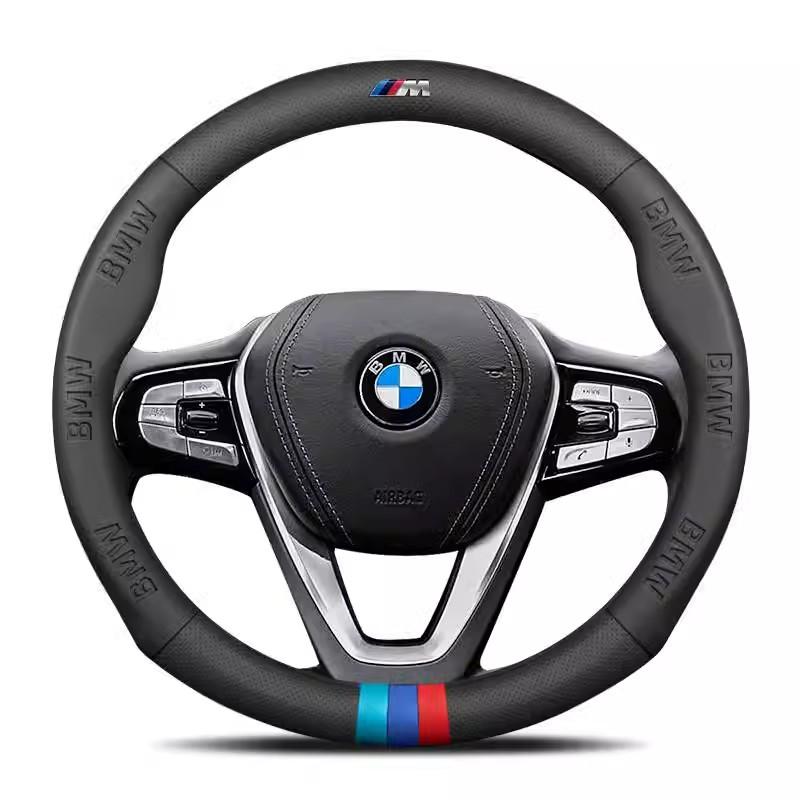 AAAPA1 Car 3D Embossing Ventilate Steering Wheel Cover For BMW M Power M3 M4 M5 E36 E39 E46 E60 E90 F10 F15 F20 F25 F30 G30 X1 X3 X5 X7