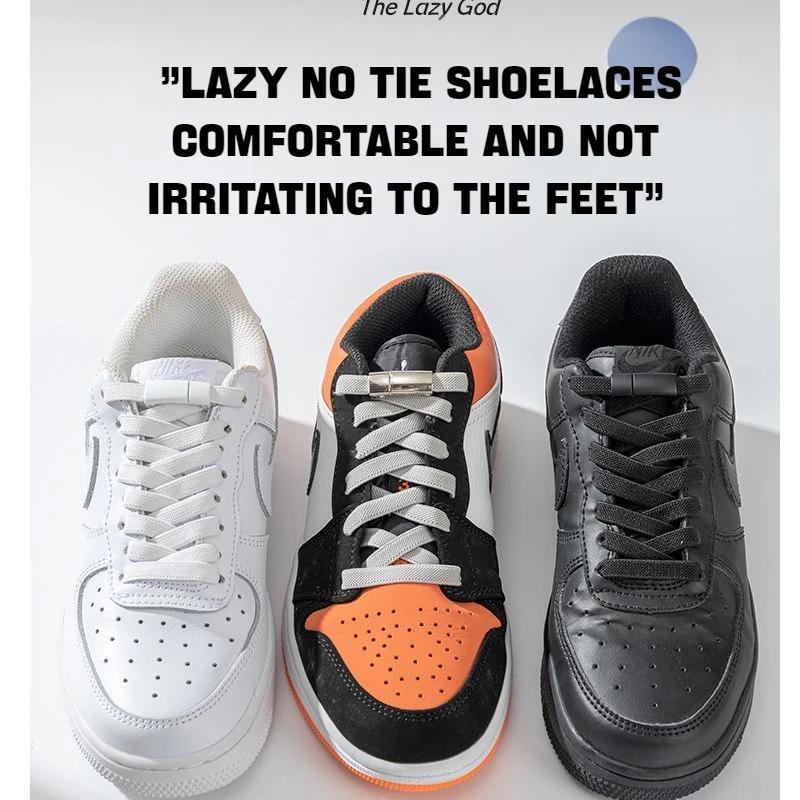 1Pair Magnetic Lock Shoelaces without Ties Flat Elastic Laces Sneakers Boots No Tie Shoelace Rubber Bands for Shoes Accessories