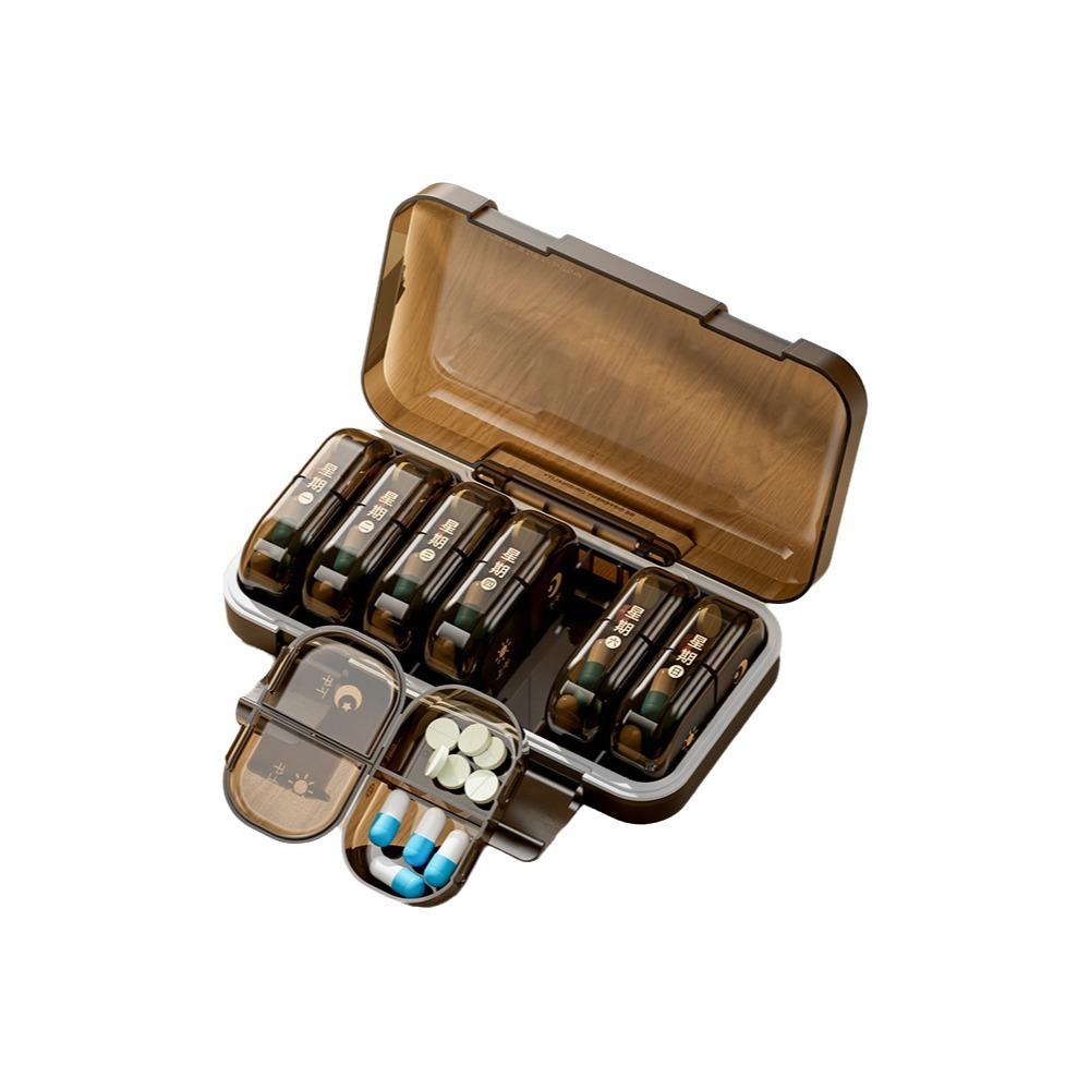 Portable Medicine Box Japanese-style Weekly Pill Organizer Pill Packing Box  Daily Medication