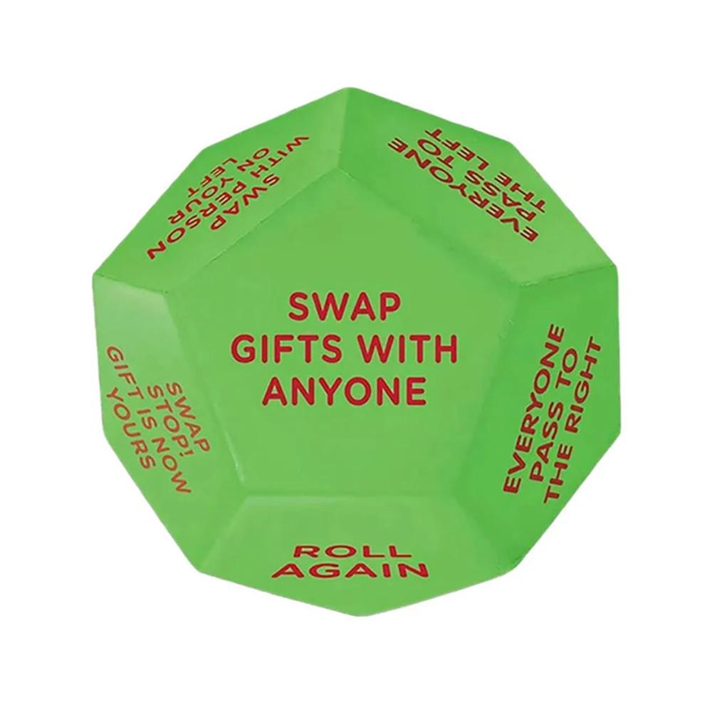 Тайный Санта Обмен подарками Кости Новый Санта Клаус Многогранные кости для обмена