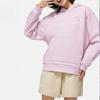Li Ning Sports Lifestyle Series Pattern Printed Fleece Warm Loose Pullover Hoodie Women Hoodies Lotus-Pink-Purple AWDT820-5