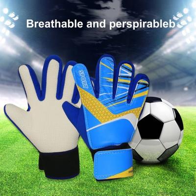1 Pair Goalkeeper Gloves Breathable Impact Resistant Non-slip Texture Football Training Gloves Goalie