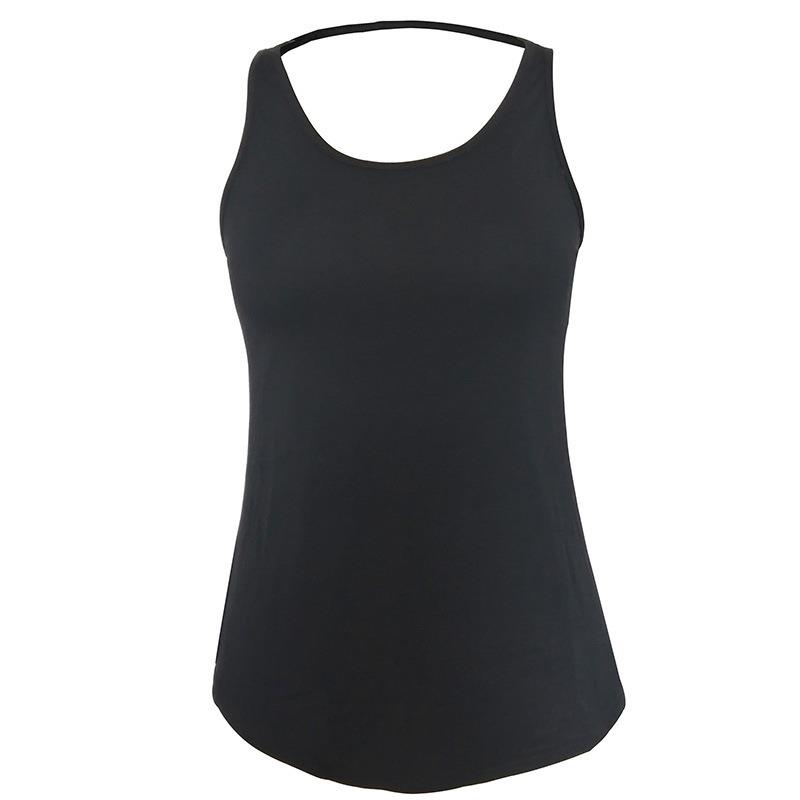 Women Loose Fit Halter Neck Backless Sleeveless Yoga Top