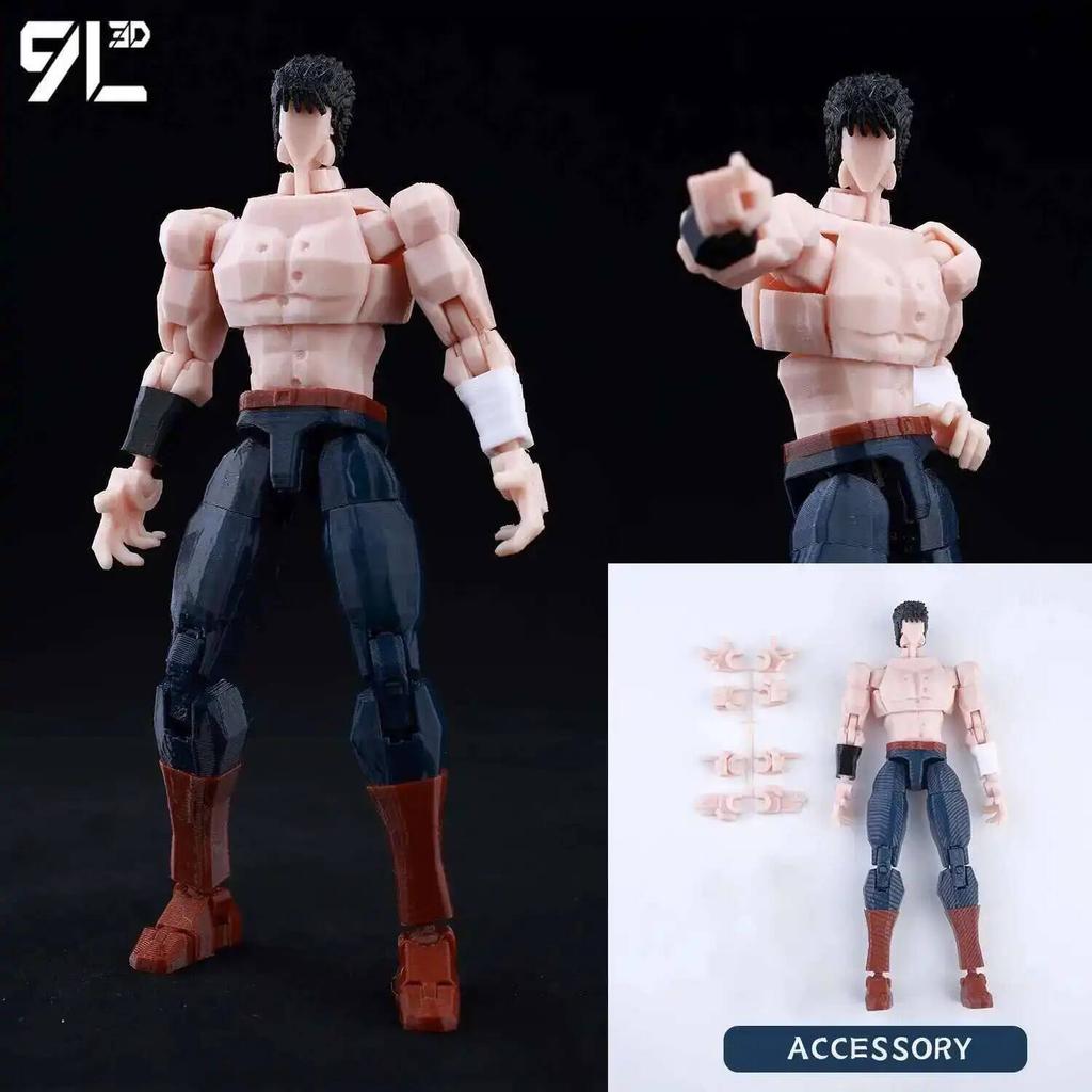9L 3D Jujutsu Kaisen Figure Titan 13 Anime Gojo Black Outfit Model Lucky 13 Model Dummy 13 Anime Multi-Jointed Poseable Toys