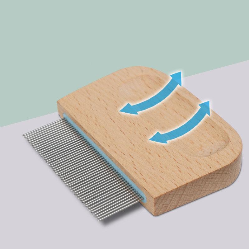 Pet Flea Comb Stainless Steel Close Teeth Hair Remover Dog Cat Lice Removal Floating Hair Grooming Brush Pet Supplies